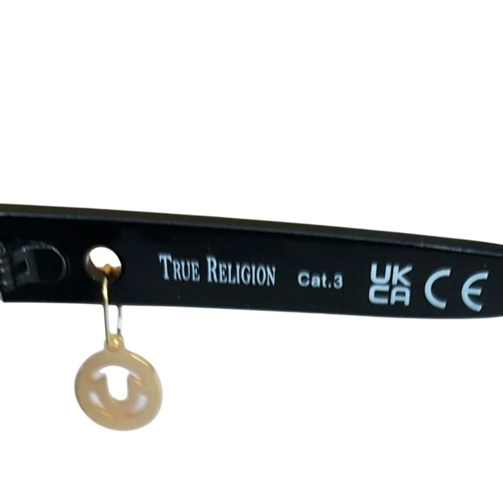 True Religion Sunglasses Black Frame W/Charm Case, Box, Cloth NWT - Picture 6 of 11